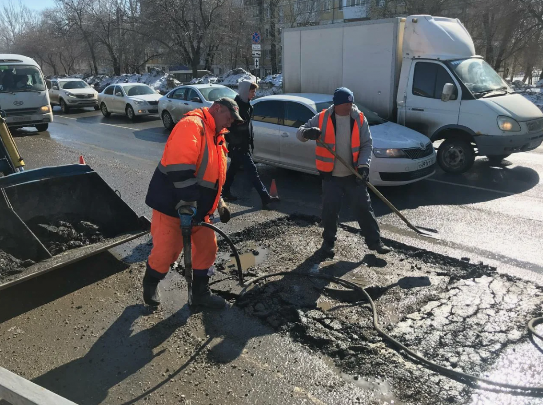 В Самаре после зимы провели ремонт дорог на 32 улицах